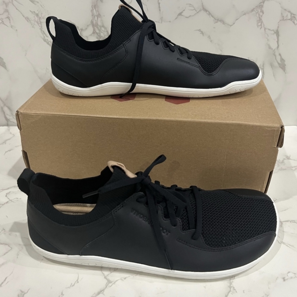Vivobarefoot black primus knot shoes mens size 44